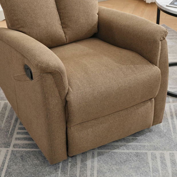 Polohovací křeslo Temor (hnědá)