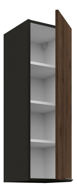 Horní kuchyňská skříňka Manana 30 G 90 1F (korpus: černá matná + fronta: ořech okapi)