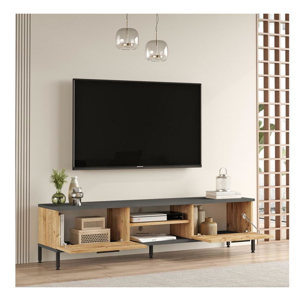 Sestava nábytku do obývacího pokoje Ria 1 (borovice atlantická + antracit)