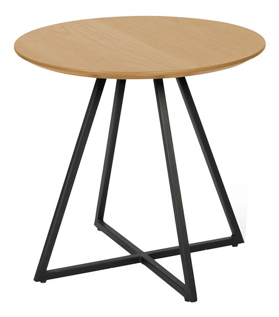 Příruční stolek Delia (dub + černá)