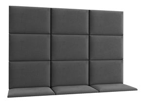 Set 12 čalouněných panelů Quadra 180x120 cm (tmavěšedá)