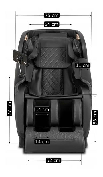 Masážní křeslo Visita Max (černá)