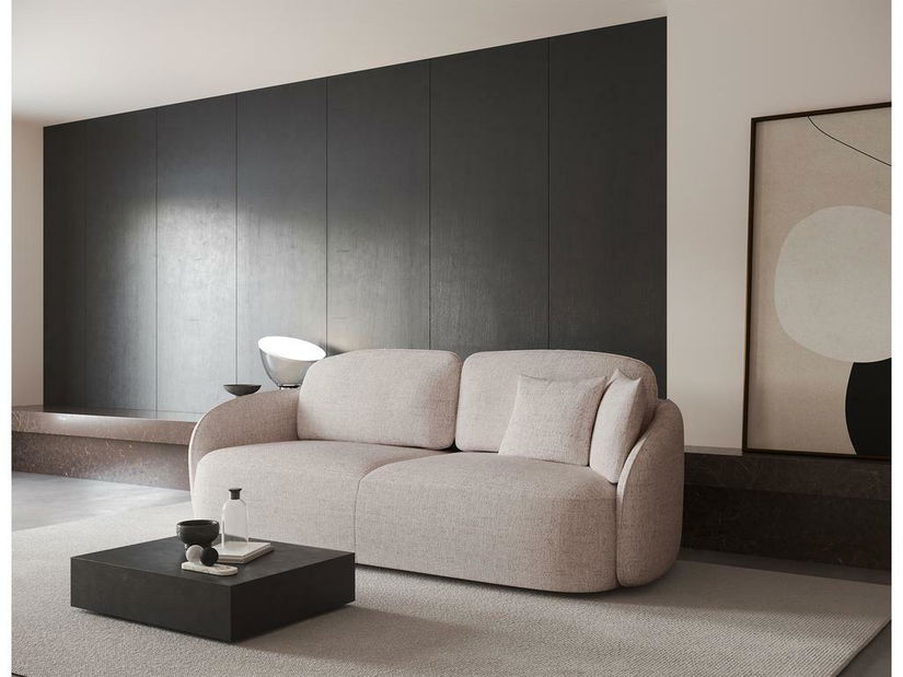 Pohovka trojsedačka Sheila (žlutobílá + černá)