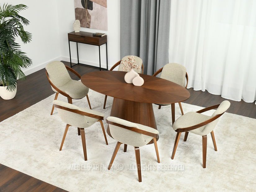 Židle Lila K (béžová + ořech)