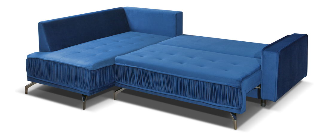 Rohová sedací souprava Variana (tmavě modrá) (L)