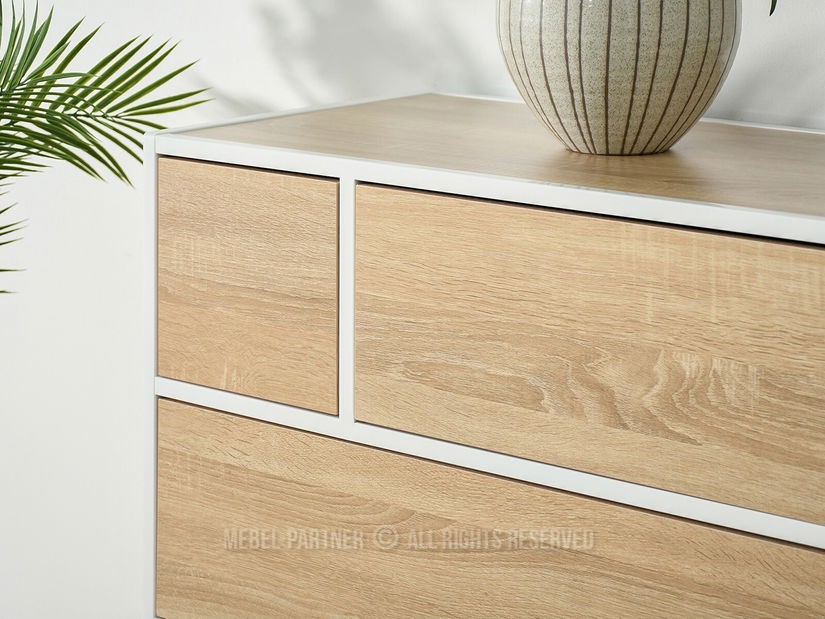 Komoda Soren Kom (sonoma + bílá)