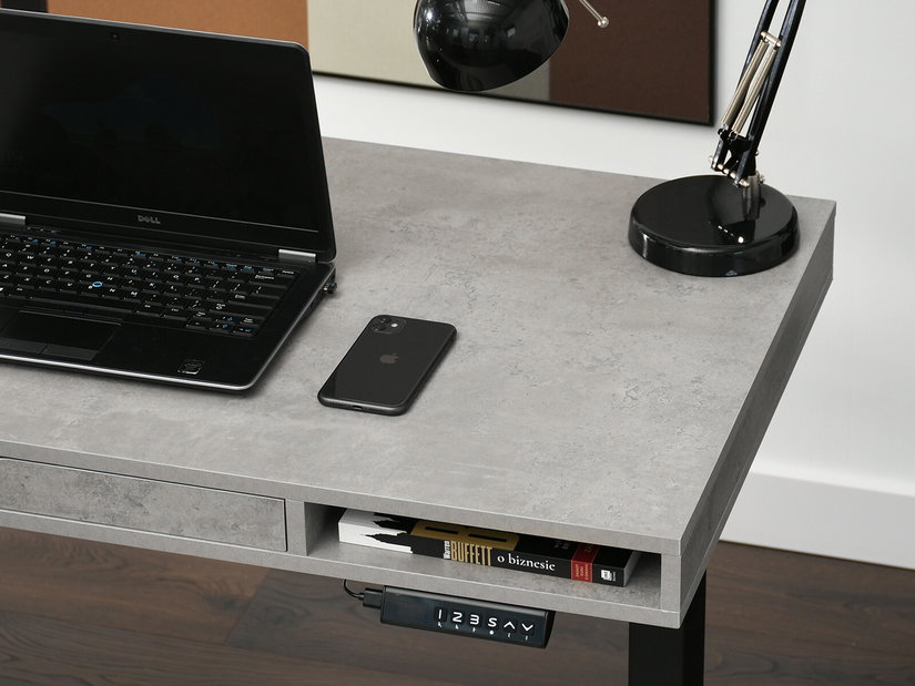 PC stolek Osto 120 (beton + bílá)