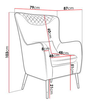 Křeslo Artemis (šedá)