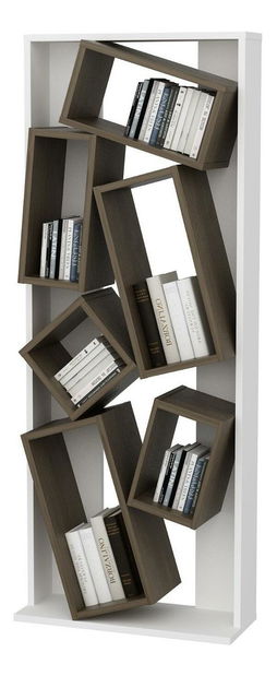 Regál Cormanolla (bílá + ořech)