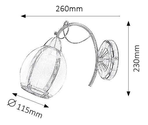 Nástěnné svítidlo Joel 2269 (bronzová)