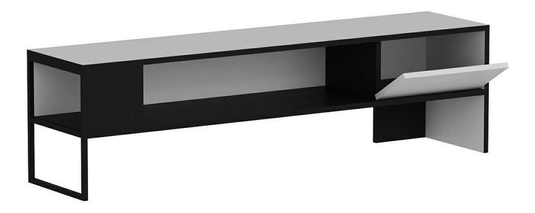 TV stolek/skříňka Bumemu 2 (bílá + černá)