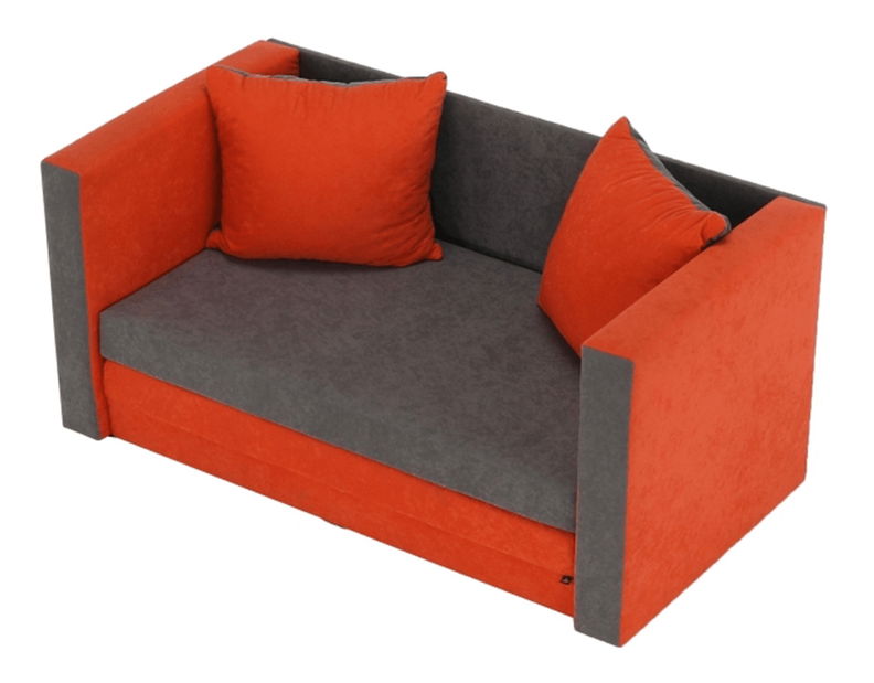Pohovka dvojsed Kielina New (šedá + oranžová)