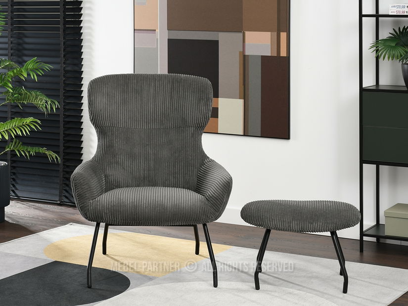 Křeslo Condor (grafit + černá)