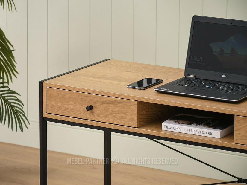 PC stolek Nills (dub + černá)