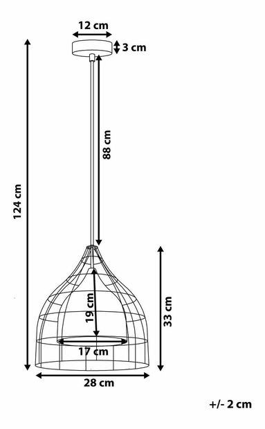 Závěsná lampa Tersa (černá)