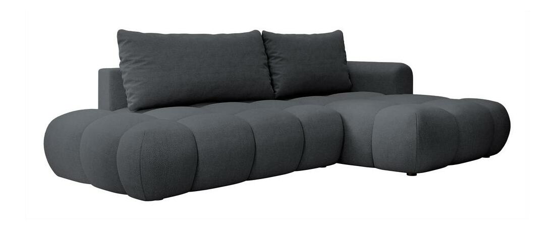 Rohová sedací souprava Ombre (P) (černá + černá)