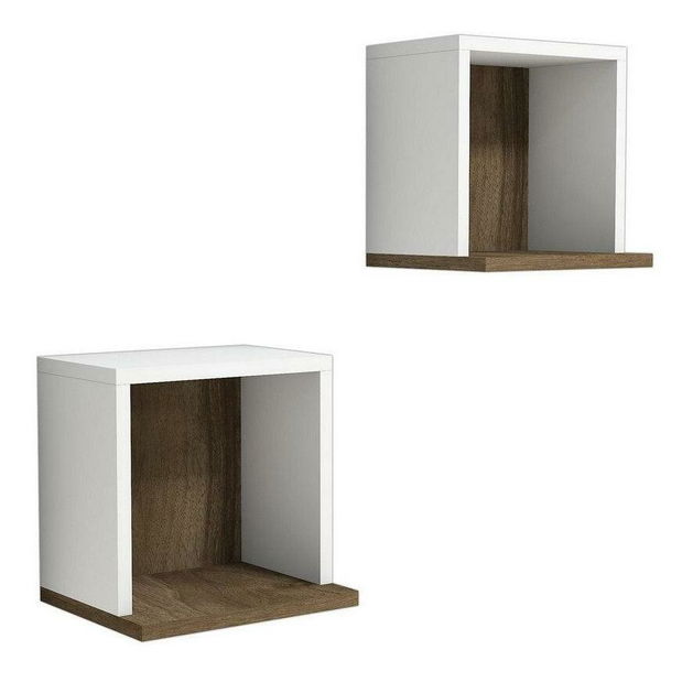 Set 2ks. polic Matato (bílá + ořech)