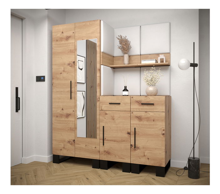 Předsíňová sestava Amanda 15 (dub artisan + bílá)