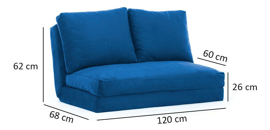 Pohovka futon Tilda (Modrá) *bazar