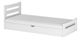Dětská postel 80 cm Nia (s roštem a úl. prostorem) (bílá)