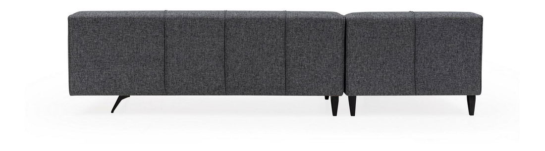 Rohová sedačka Jivagona (L) (šedá + černá)