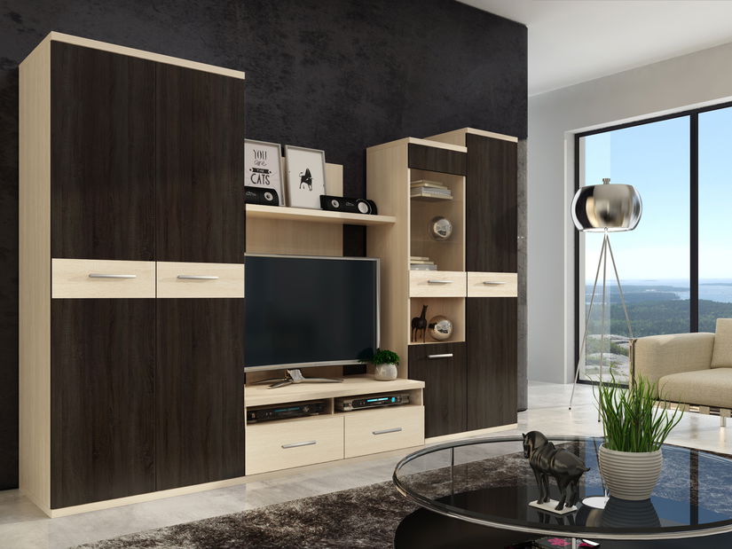 Obývací stěna Bolonia (thuja světlá + thuja tmavá)