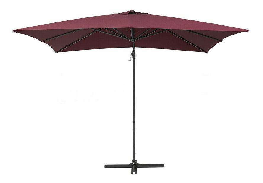 Zahradní slunečník 250 cm MONCE (hliník) (tmavě červená)