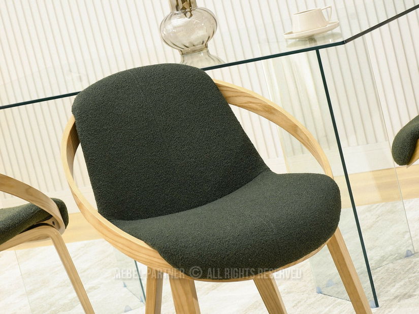 Jídelní židle Lamparas (zelená + dub)