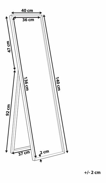 Zrcadlo Tsuki (zlatá)