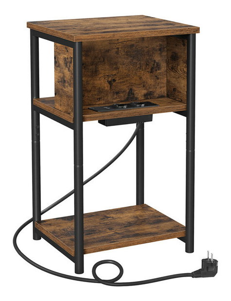 Příruční stolek Olawi (hnědá)