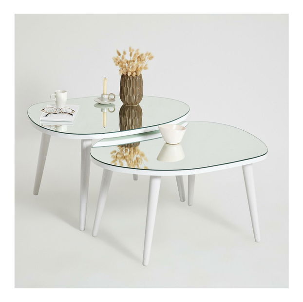 Set 2 ks konferenčních stolků Gustavo 1 (bílá)