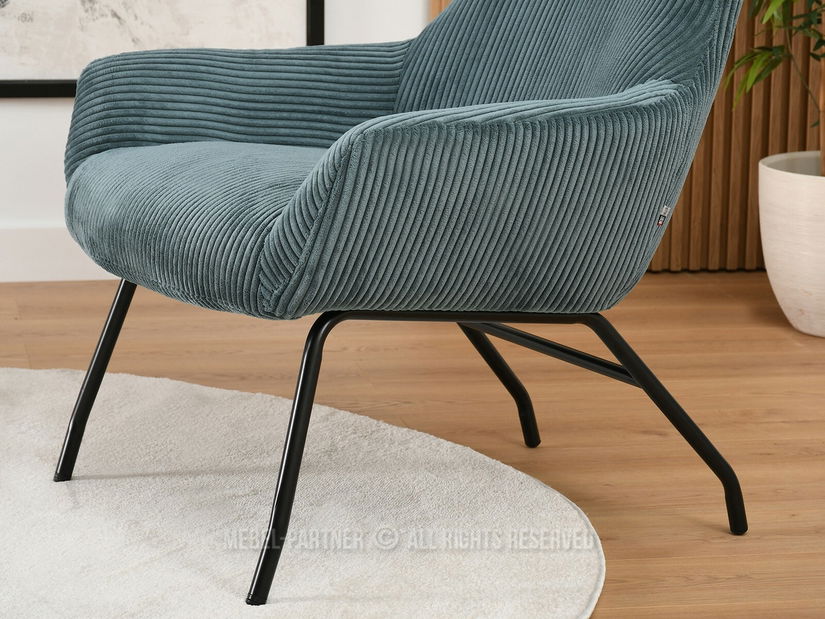 Křeslo Condor (tyrkysová + černá)