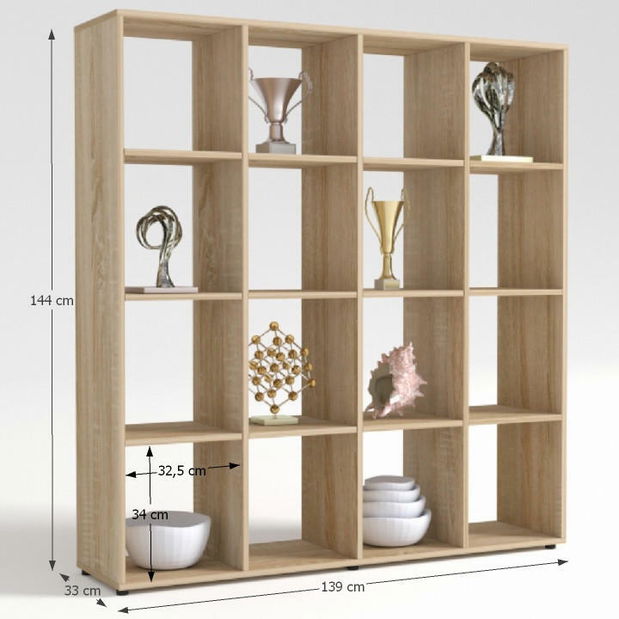 Regál Selma Dub sonoma *výprodej