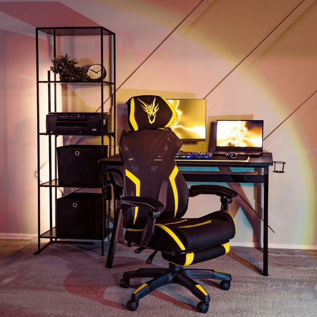 Herní křeslo Mananera (černá + žlutá)