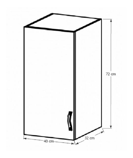 Horní kuchyňská skříňka G40 Provense (bílá + sosna andersen) (L)