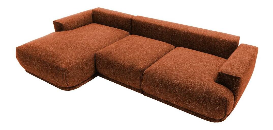 Rohová sedací souprava Dita (L) (měděná + černá)