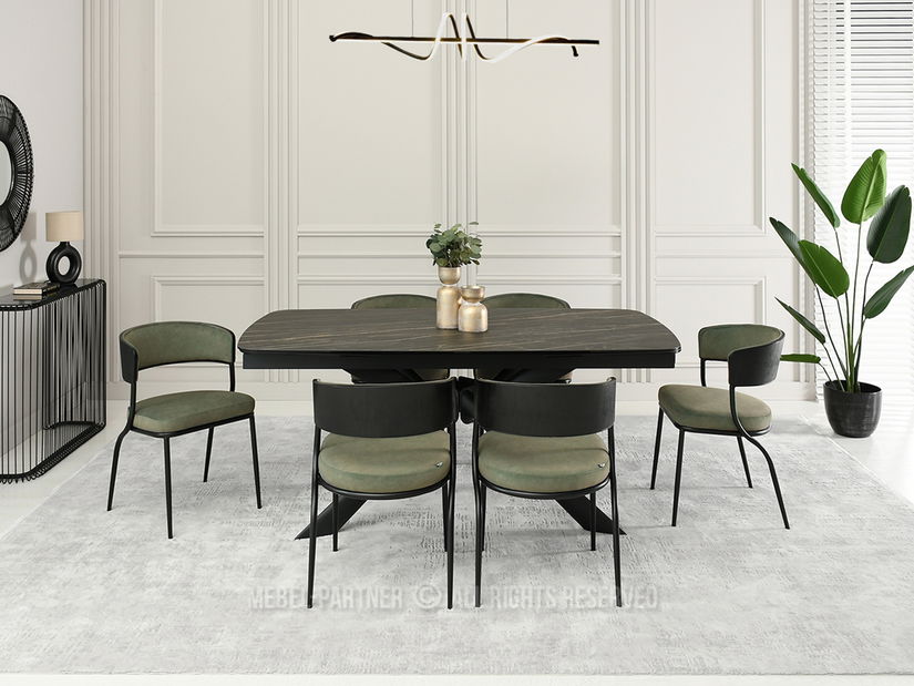 Židle Marta K (khaki + černá)