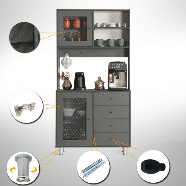 Příborník Grandene (antracit)