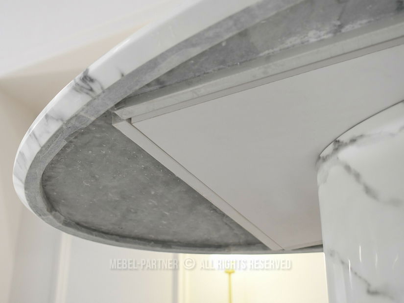 Jídelní stůl Belka Stol (bílý mramor)