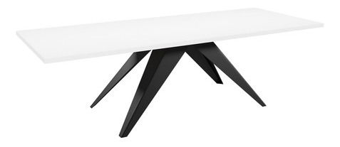 Rozkládací jídelní stůl Awalean 140 (černá + bílá arktická) (pro 6-10 osob)
