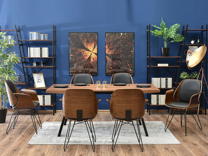 Židle Silk (ořech tmavý + černá)