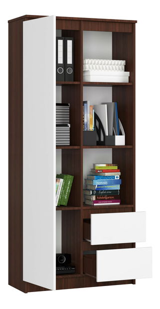 Regál Rehana (wenge + bílá)