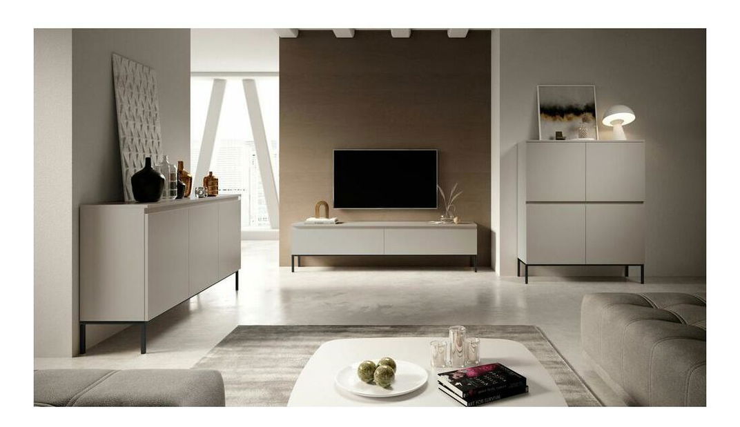 Skříňka Bennasi B1 (béžová + černá)