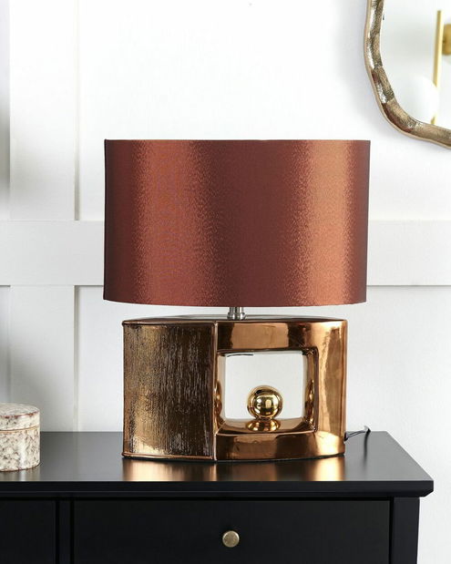 Stolní lampa Ducero (hnědá)