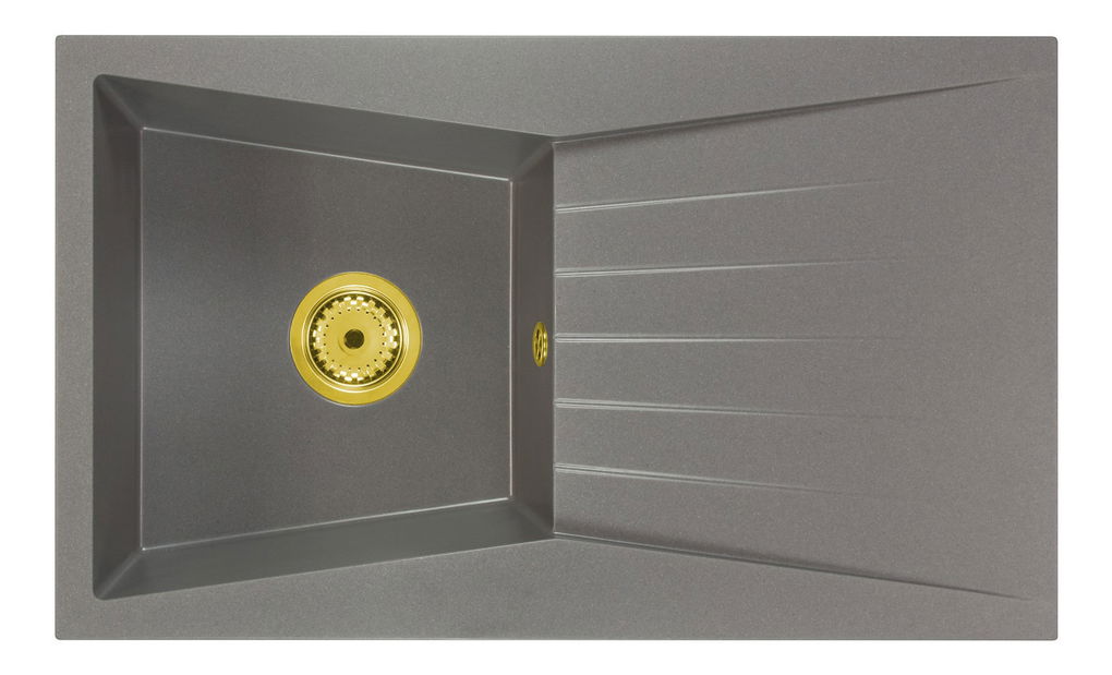 Kuchyňský dřez Ragod (šedá) (s 1 otvorem pro baterii) (P)