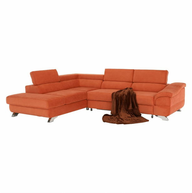 Rohová sedačka Lyng (oranžová) (L)