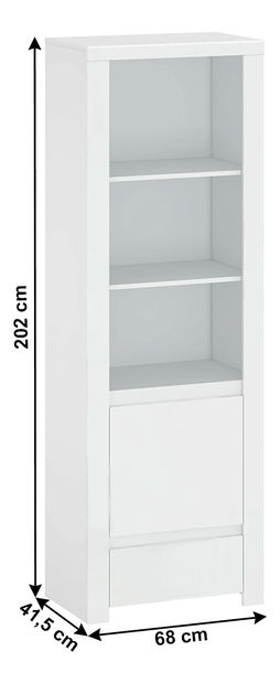 Regál Lafer 1D1S (bílá)