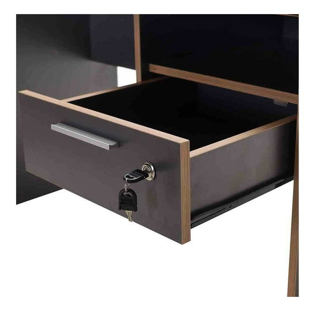 PC stolek Calliope 2 (antracit + dub)