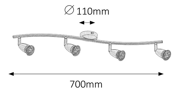 Bodové svítidlo Norman 5994 (saténová chromová)