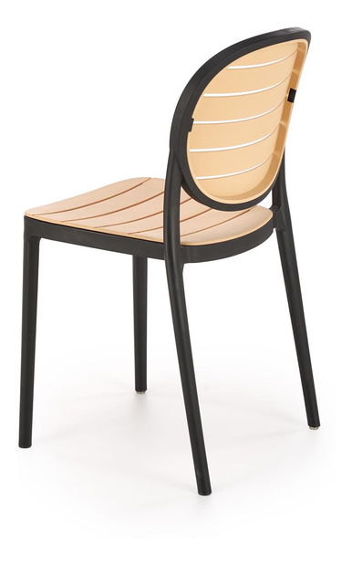 Zahradní židle Karter (černá + naturální)